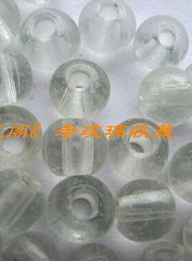 T16宝琉阁老库存 5-6mm无色透明琉璃珠子手链项链搭配散珠 110个