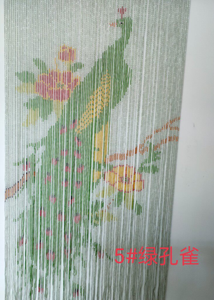 门帘珠帘长管手工孔雀