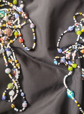 TT52宝琉阁原创随机串多宝琉璃米珠彩链叠戴长1.3-2米一物一拍