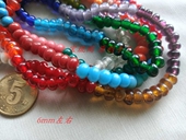 CS05精选多色手工老琉璃米珠6mm彩链1米多宝手链项链珠串收藏1米