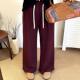女装 女高腰裤 宽松直筒裤 2025冬胖mm阔腿裤 子 百搭休闲裤 大码