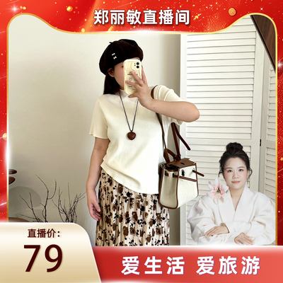 【有你郑美丽】大码半高圆领短袖毛衣2025秋冬胖mm宽松百搭针织衫