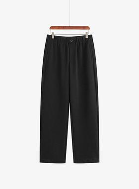 大码女装百搭休闲长款女高腰裤2025秋季新款胖mm显瘦直筒裤NK1098