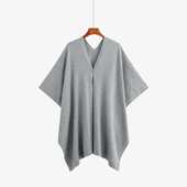 胖mm百搭宽松开衫 大码 新款 针织披肩女外搭斗篷外套2025秋季 女装