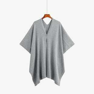 胖mm百搭宽松开衫 大码 新款 针织披肩女外搭斗篷外套2025秋季 女装