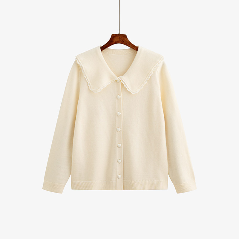 大码女装气质娃娃领长袖外套女毛衣2025冬胖mm宽松针织开衫,女装/女士精品,毛针织衫,淘宝优惠券,粉丝福利购,淘宝优惠卷