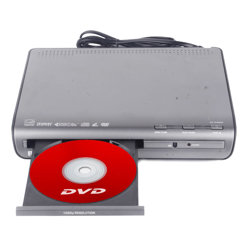 美国rca迷你高清dvd影碟机家用cd播放器英语cd dvd光盘播放机hdmi