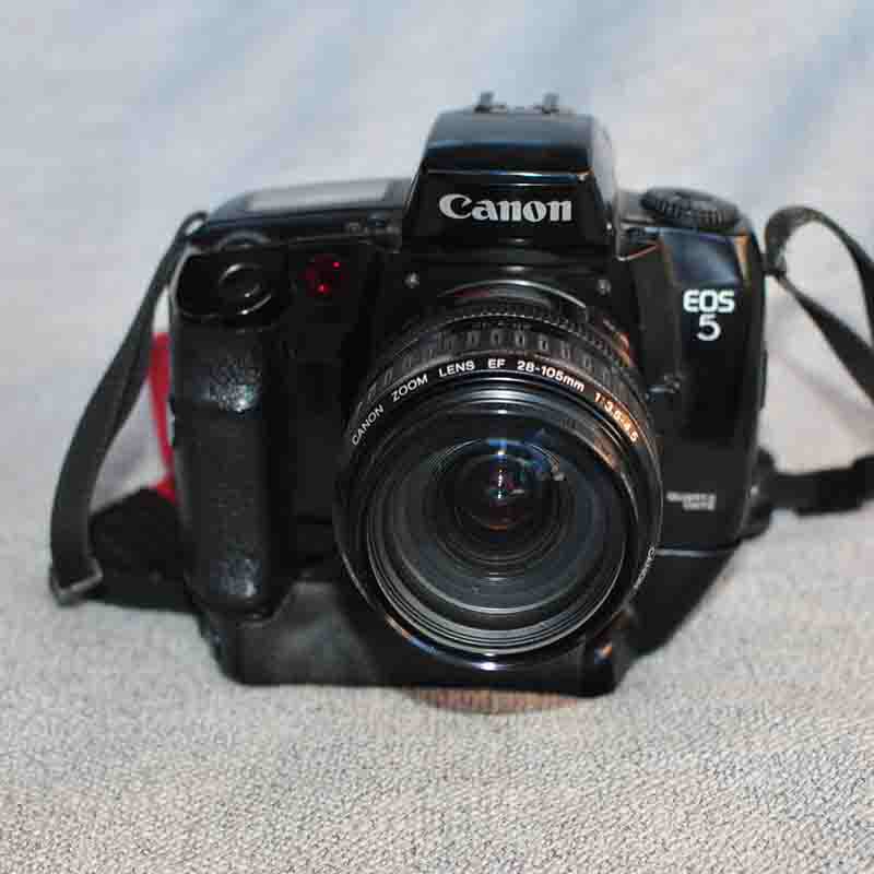 佳能eos 5单反胶片相机28-105套机带闪光灯全套