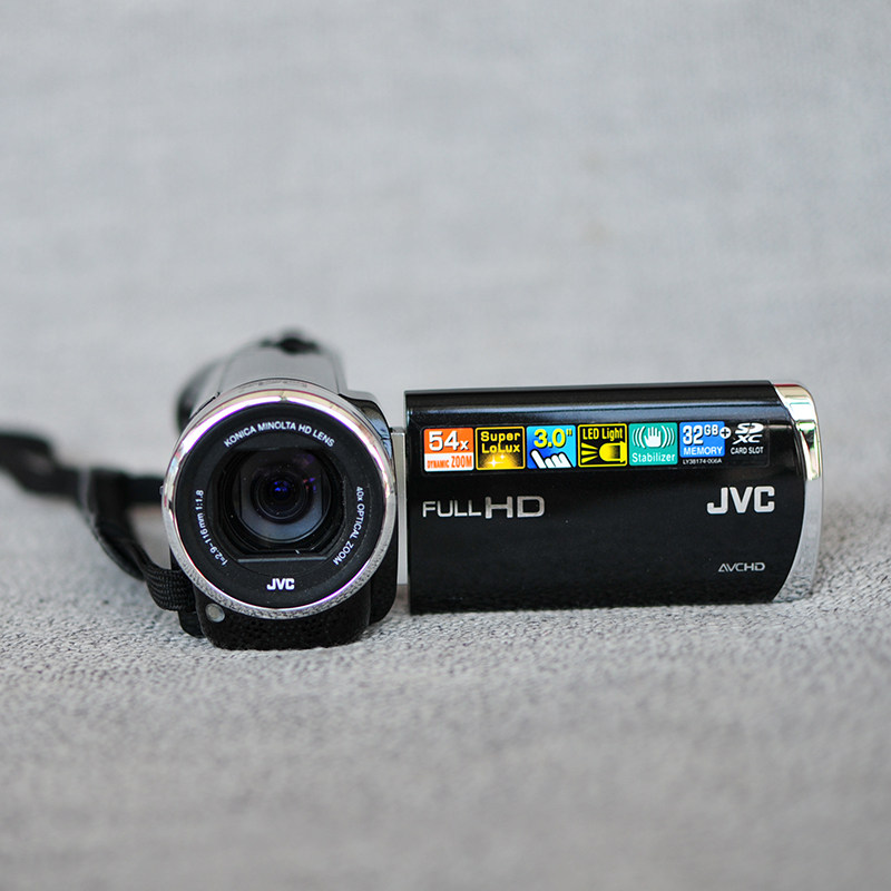 jvc/杰伟世 gz-e265bac家用数码摄像机手持dv翻转屏幕自拍