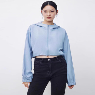 卫衣 时尚女装新品连帽抽绳下摆收腰显瘦气质宽松百搭上衣外套女