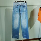 新品 女装 宽松高腰显瘦直筒裤 美式 子 牛仔裤 宽松百搭潮阔腿裤 时尚