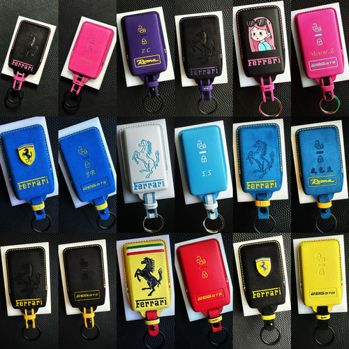 适用于法拉利Ferrari 296GTS手工定制真皮汽车钥匙套/可来图定制