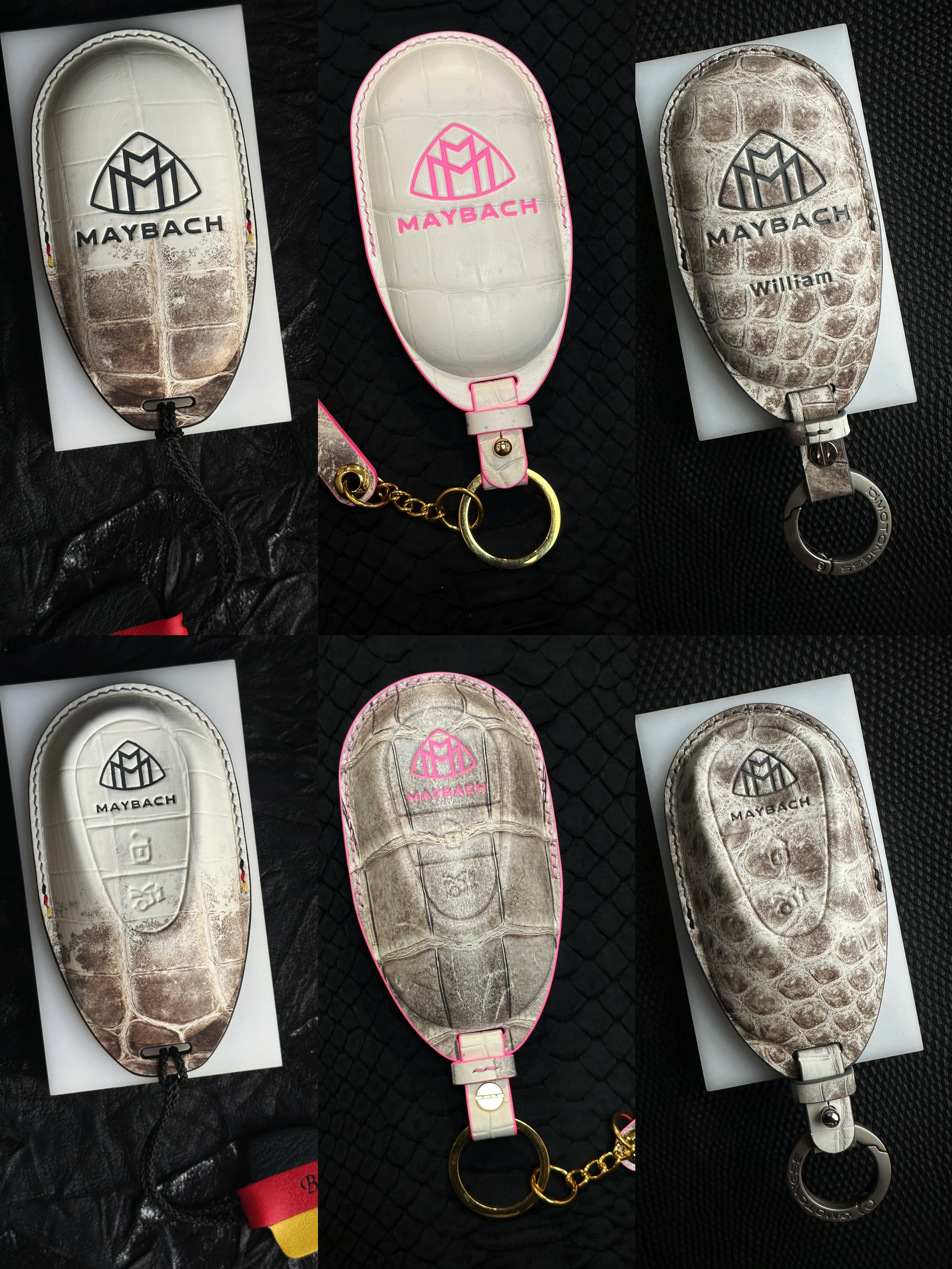 适用迈巴赫Mercedes-MAYBACH S680私人定制手工真皮汽车钥匙套