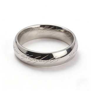 复古霸气指环王男士戒指欧美潮人魔戒钛钢指环女单身尾戒食指刻字