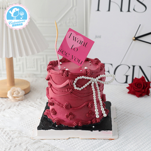 扮 love节日甜品装 菜菜妈烘焙蛋糕装 饰情人节520love卡片插卡only