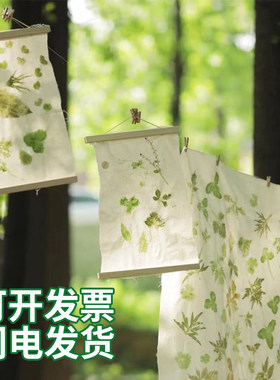 感恩节礼物植物敲蜡扎拓染印材料衣服工具套装diy手工提帆布袋子