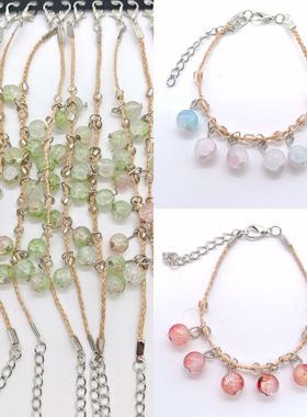 旅游景点拉菲草波西米亚风手链