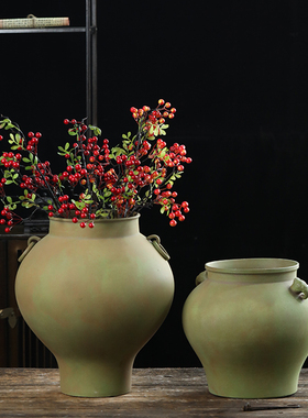 瓷花瓶插花水培鲜花土培绿植花卉