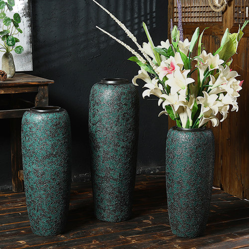 景德镇新中式落地陶瓷插花瓶