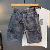 工装 日系复古迷彩工装 男士 阿美咔叽多口袋直筒短裤 短裤 夏季