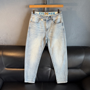 长裤 160cm八分牛仔裤 矮小个子九分短腿休闲男裤 小脚春夏款 男修身