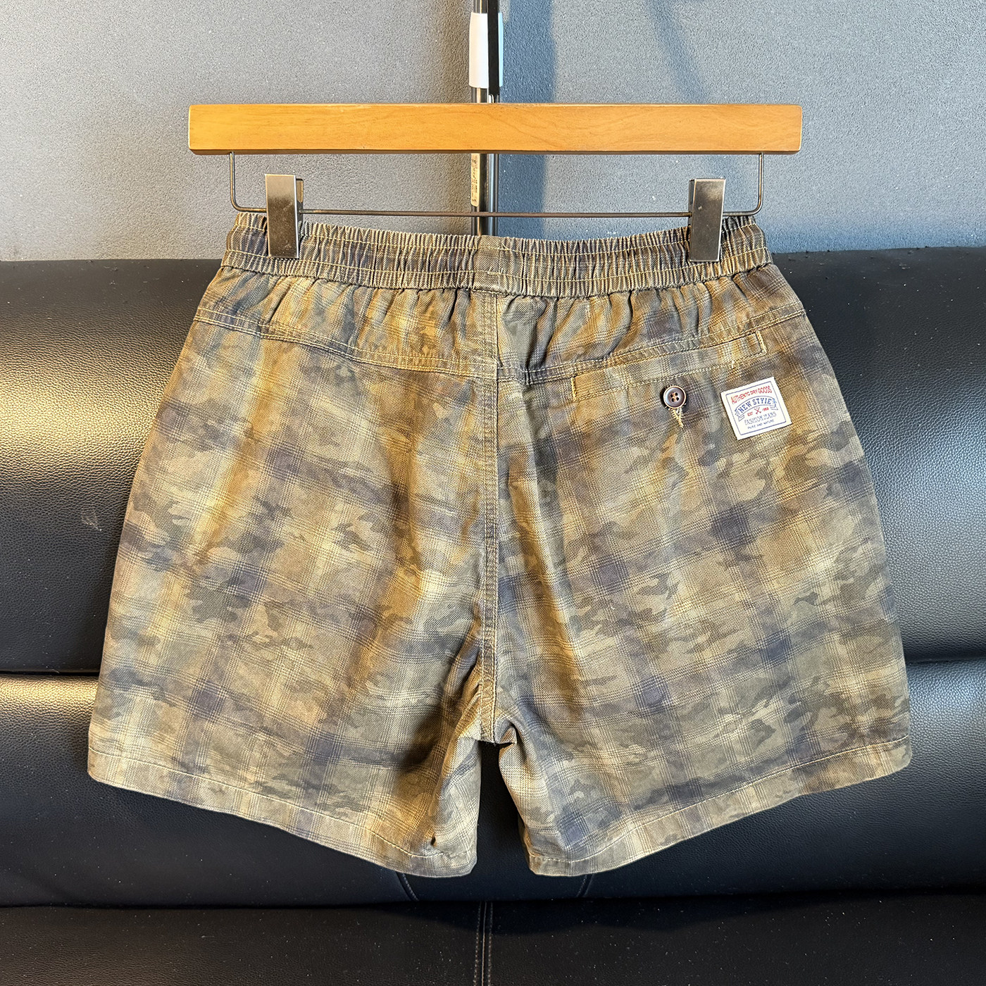 三分短裤夏季纯棉青年四分沙滩裤潮男休闲百搭简约跑步格子34分裤