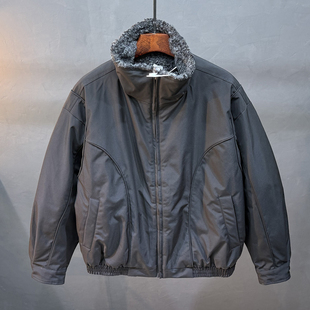 加厚羽绒服男款冬季新款潮流大码黑色立领夹克男冬装保暖鸭绒外套