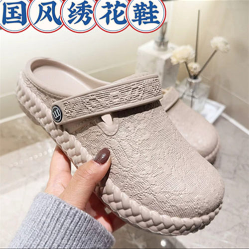 韩版简约风休闲包头拖鞋软底踩屎感凉拖鞋女夏季新款不臭脚懒人拖