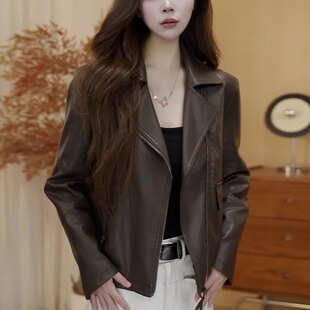2026新款爆款今年流行皮衣外套女春秋小个子机车复古高端pu皮夹克