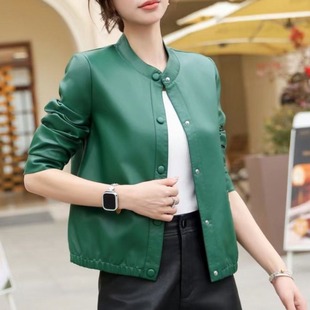 小个子风衣时尚 皮衣短外套女士装 高端爆款 2025年新款 上衣 春秋冬季