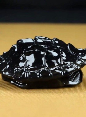 天然新疆和田玉墨玉龙龟手把件龟壳男女款玉石玉器龙龟把玩件证书