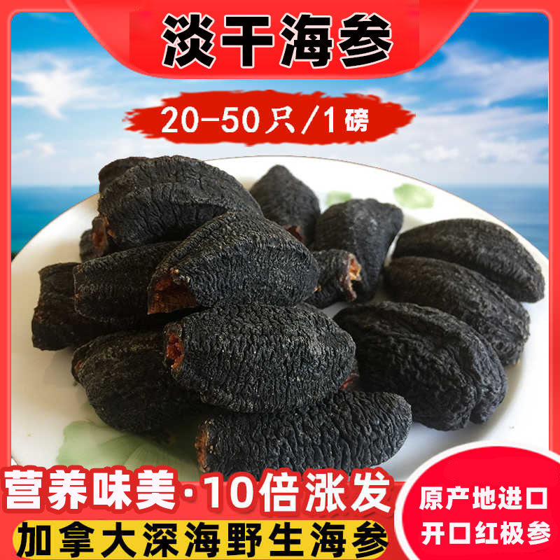 加拿大进口干海参开口红极参1磅