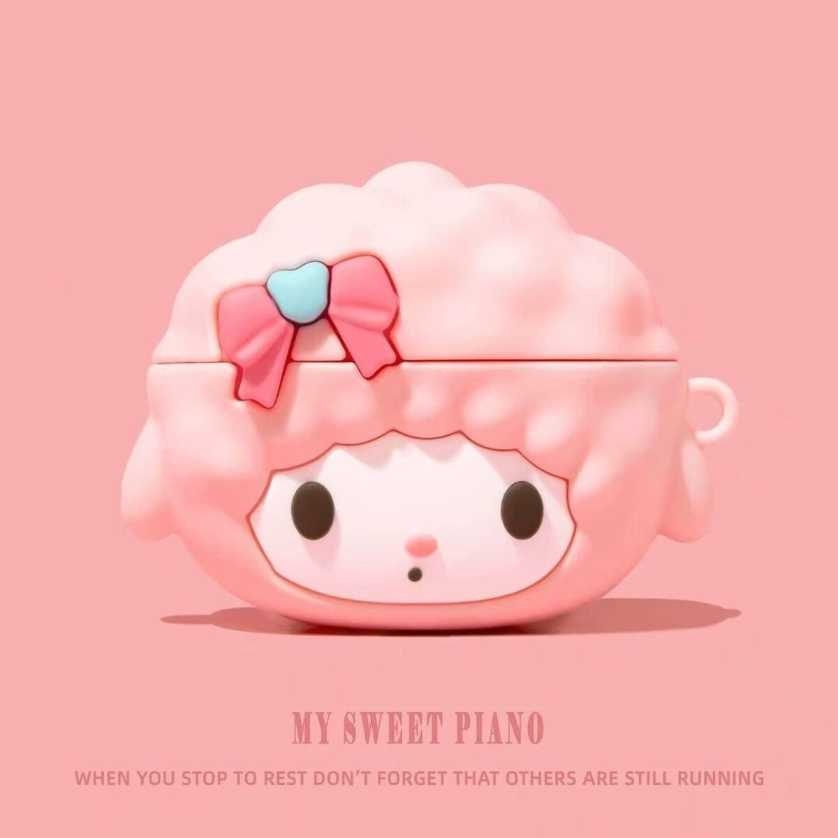 粉色小羊KT适用于AirPods4保护套 苹果耳机套pro3三代第四代降噪款 耳机壳 硅胶软壳 防摔保护壳