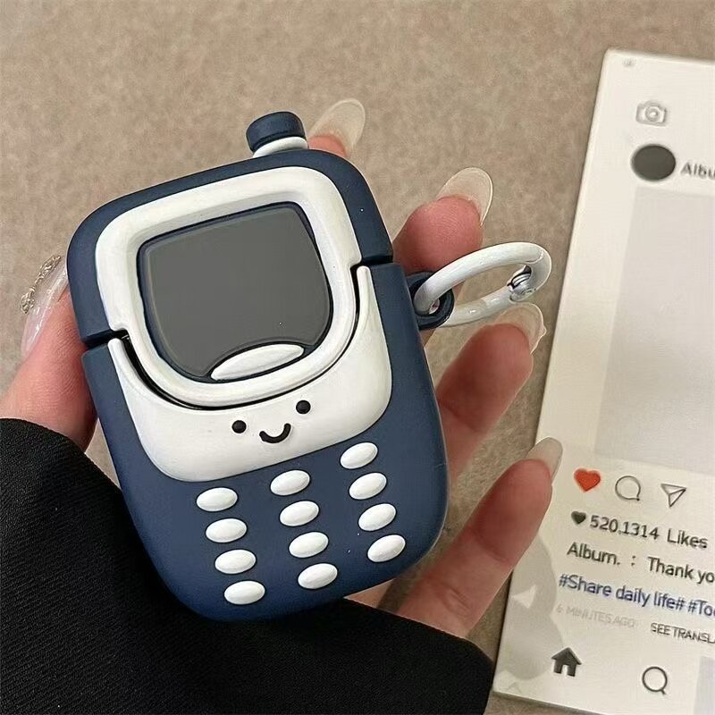 趣味小灵通 适用于AirPods4保护套 苹果耳机套pro3三代第四代降噪款 耳机壳 硅胶软壳 防摔保护壳