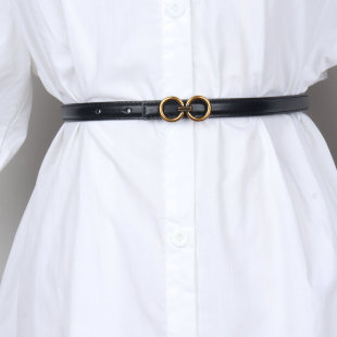 2026新款 饰配裙子百搭收腰高级感女士皮带头层牛皮 春夏小腰带女装