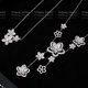 高定对版 野花wild flower系列五花朵项链925银镀18K白金不掉色