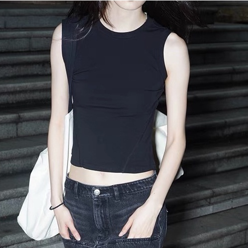 基础款百搭无袖上衣2022夏装