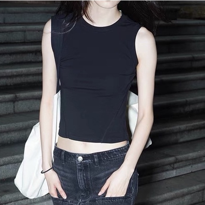基础款百搭无袖上衣2022夏装