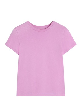 alright正确版高品质多色基础款亚麻棉柔软清凉正肩合身圆领短袖T