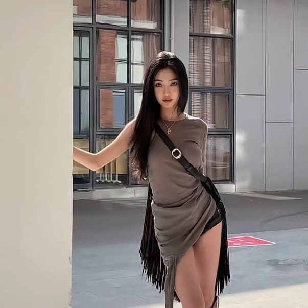 REFLEXION正确版秋季易梦玲同款双层打底RO主线针织长袖上衣T恤