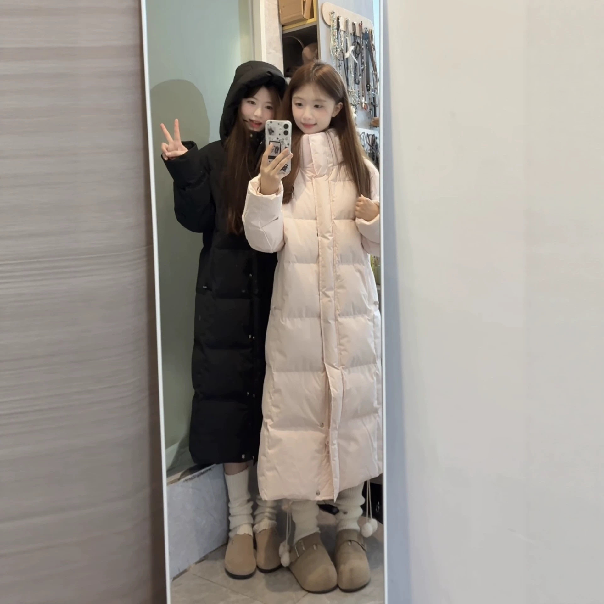 超好看中戏羽绒棉服女款2026新款棉袄冬季加厚中长款过膝棉衣外套