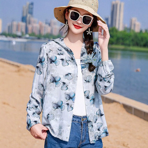 连帽棉绸防晒衣女款2026新款夏季透气妈妈防晒服防紫外线薄款外套