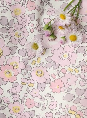 Betsy 80支平替LIBERTY长绒全棉印花碎花布料面料数码女服装童夏