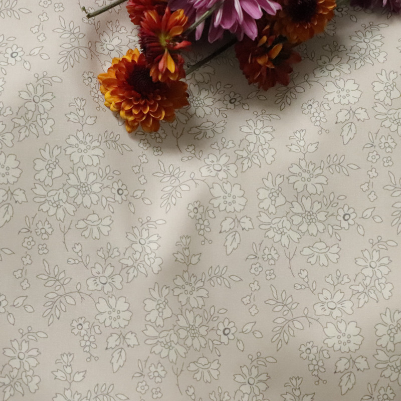 capel 新灰色80支liberty利伯缇府绸高支全棉布料面料童服装府绸