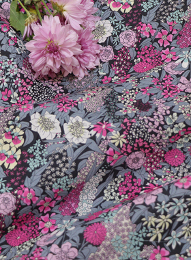 CIARA繁花80支平替LIBERT长绒全棉高端数码印花布料面料女服装裙