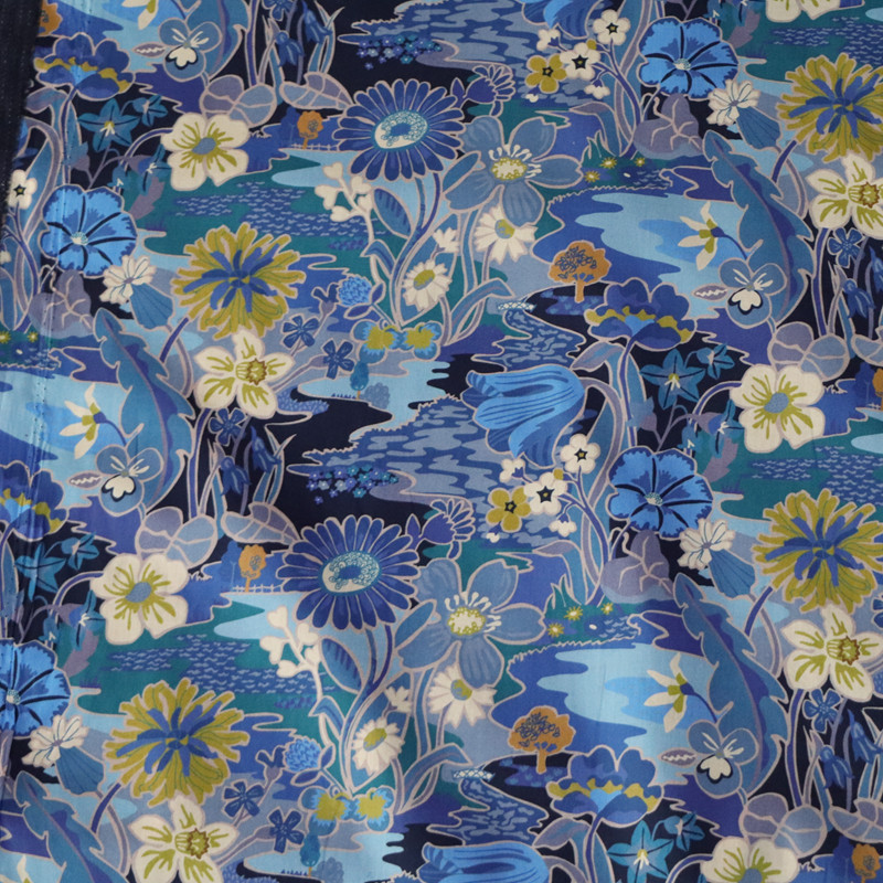 sunshine 80支liberty长绒棉高支全棉布料面料数码印花女儿童服装