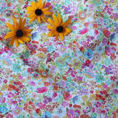 碎花Meadow80支LIBERTY平替高支全棉布料面料数码印花女童服装