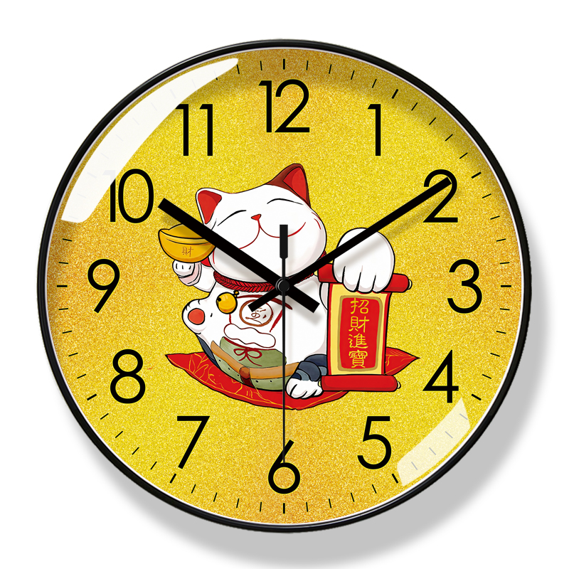 挂钟静音扫秒石英钟钟表卡通