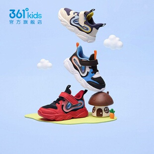 361°男女童网面休闲鞋新品2026春秋幼童粘扣学步鞋轻便N92615801
