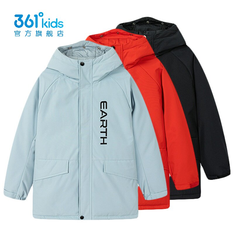 361&deg;男童眼镜羽绒服连帽新品2025冬保暖儿童滑雪镜外套K52542909